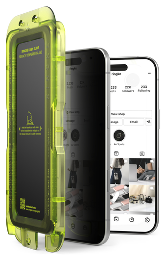 Ringke Easy Slide Privacy Glass iPhone Air Screen Protector Jig 2-Pack afbeelding 2