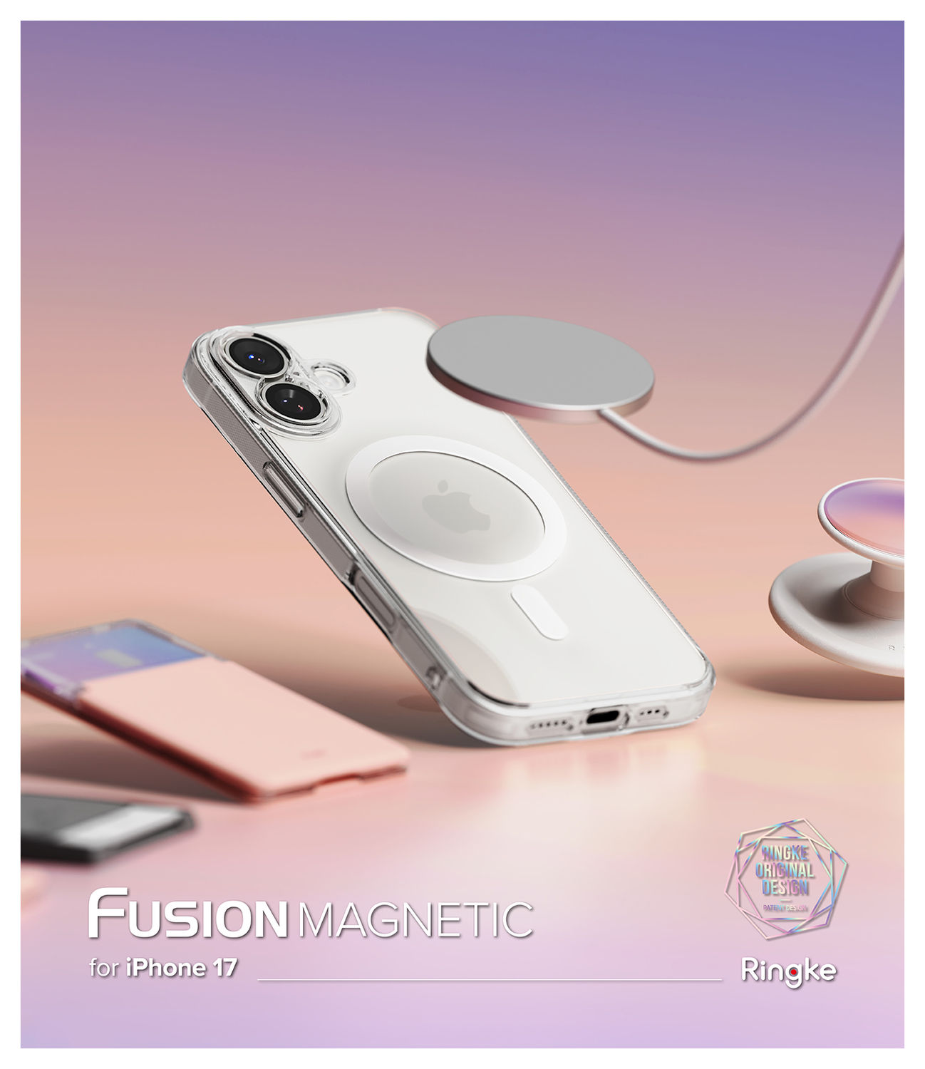 Ringke Fusion Magnetic Apple iPhone 17 Hoesje MagSafe Matte Transparant afbeelding 10