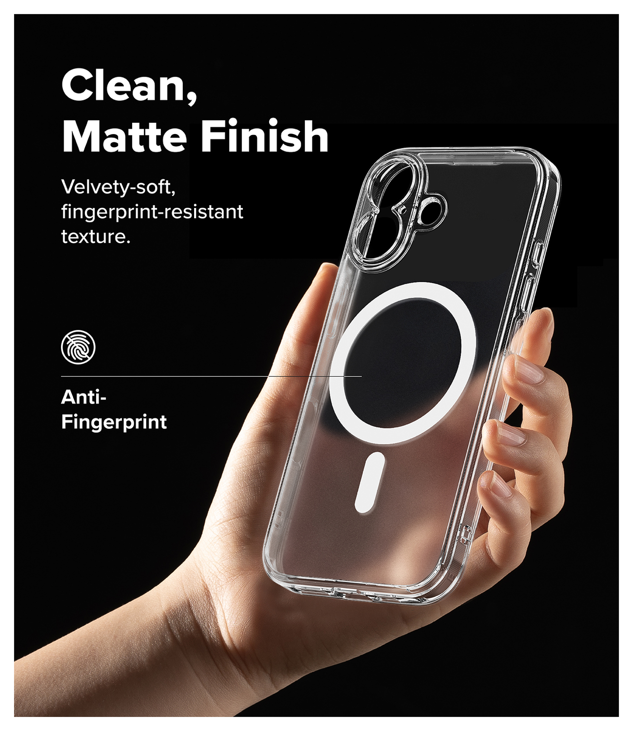 Ringke Fusion Magnetic Apple iPhone 17 Hoesje MagSafe Matte Transparant afbeelding 4