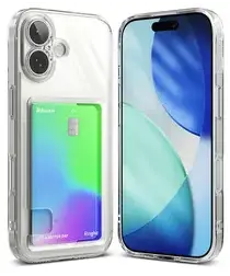 Ringke Fusion Card Apple iPhone 17 Hoesje Kaarthouder Transparant afbeelding