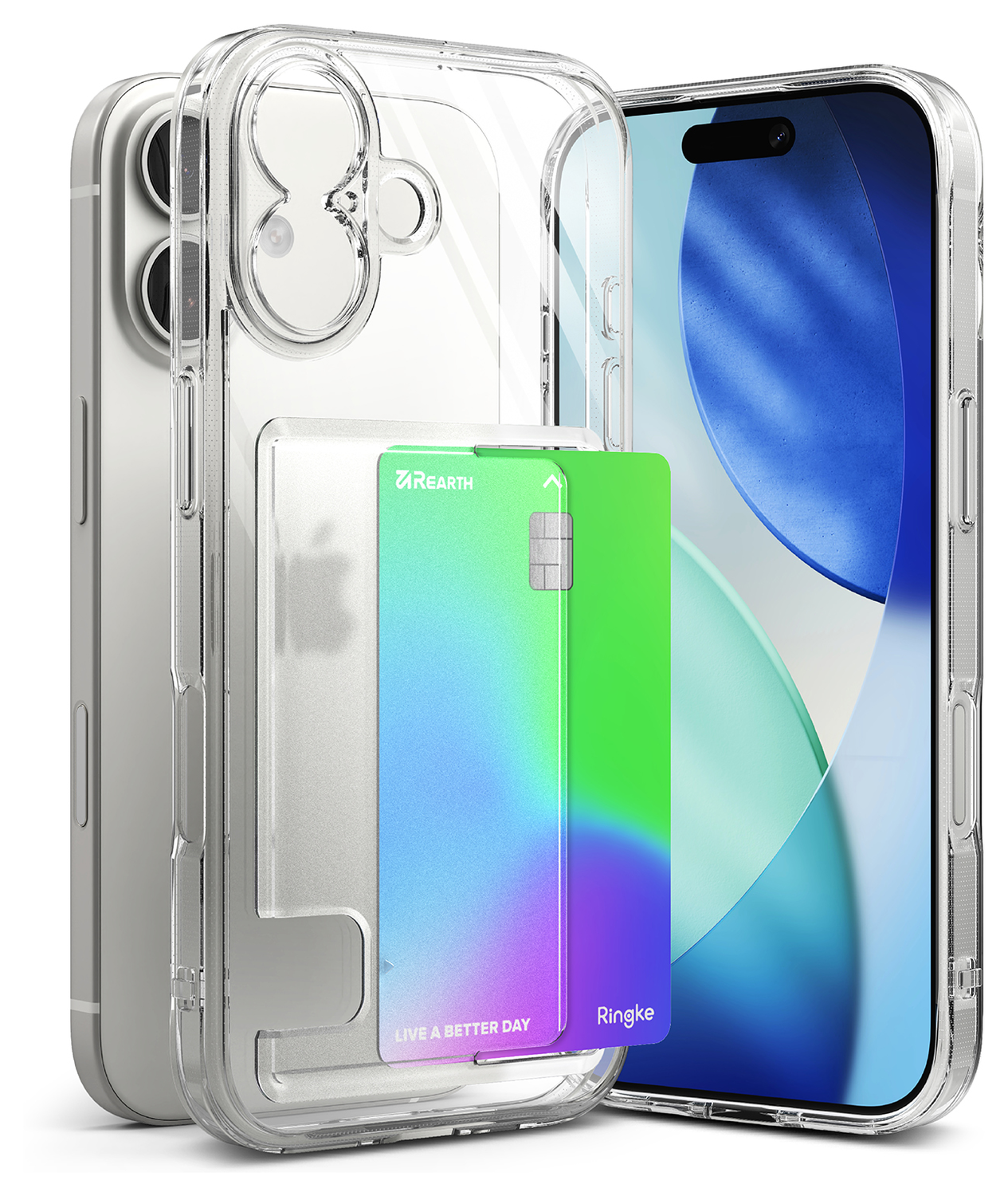 Ringke Fusion Card Apple iPhone 17 Hoesje Kaarthouder Transparant afbeelding 2