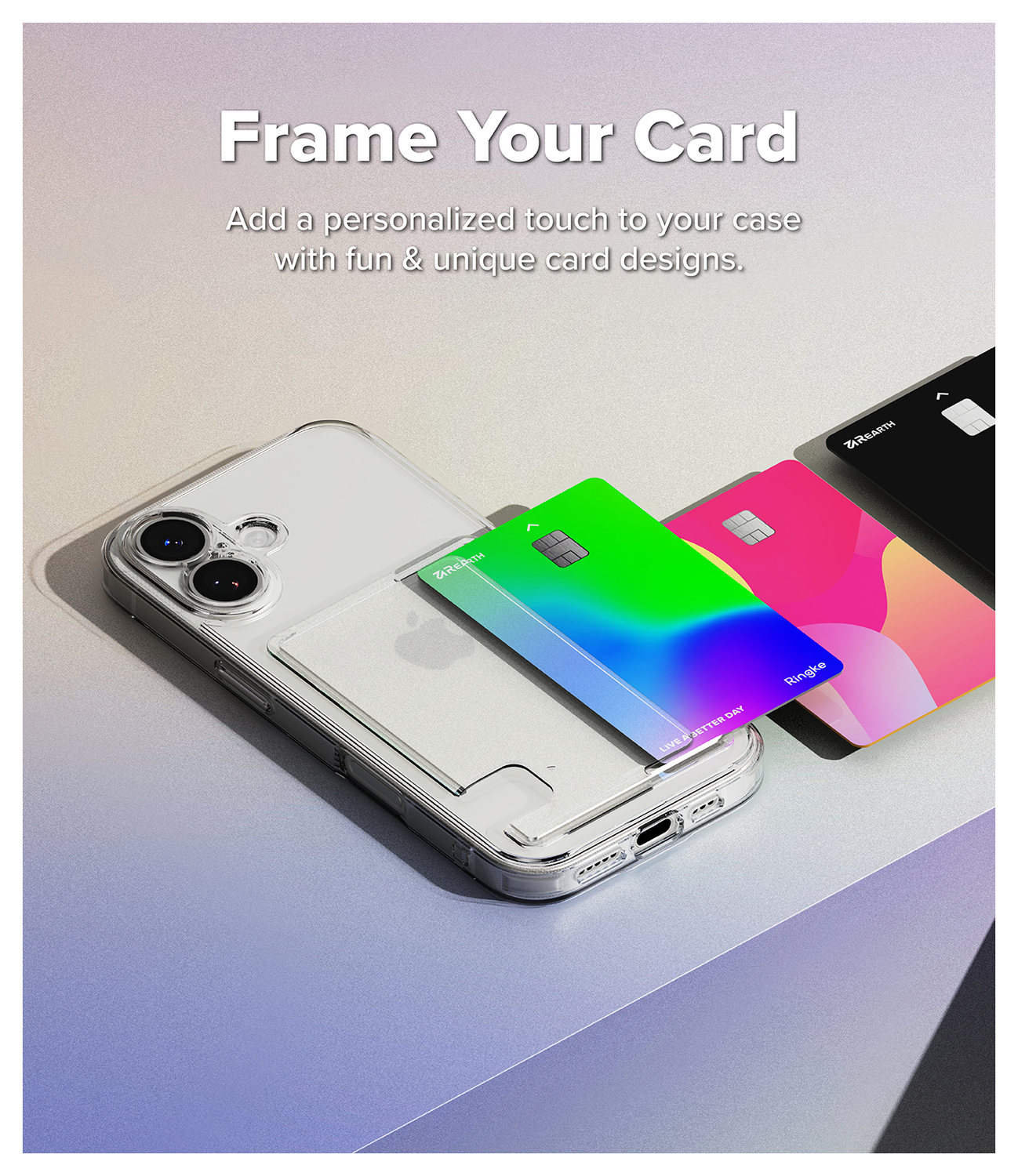 Ringke Fusion Card Apple iPhone 17 Hoesje Kaarthouder Transparant afbeelding 5