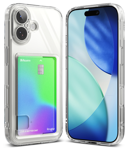 Ringke Fusion Card Apple iPhone 17 Hoesje Kaarthouder Transparant afbeelding 1