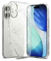 Ringke Air iPhone 17 Hoesje Flexibel TPU Back Cover Glitter Transparant afbeelding