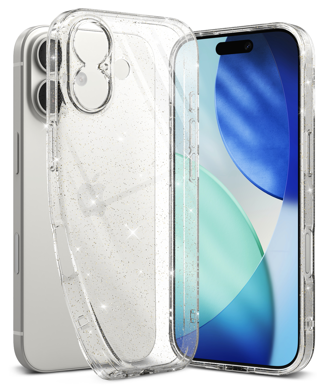 Ringke Air iPhone 17 Hoesje Flexibel TPU Back Cover Glitter Transparant afbeelding 1