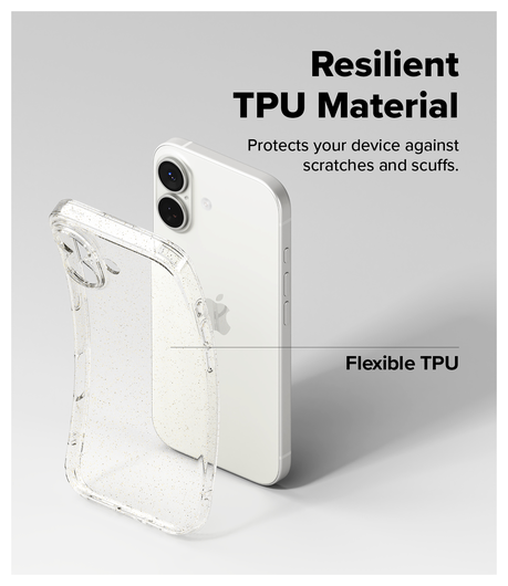 Ringke Air iPhone 17 Hoesje Flexibel TPU Back Cover Glitter Transparant afbeelding 6