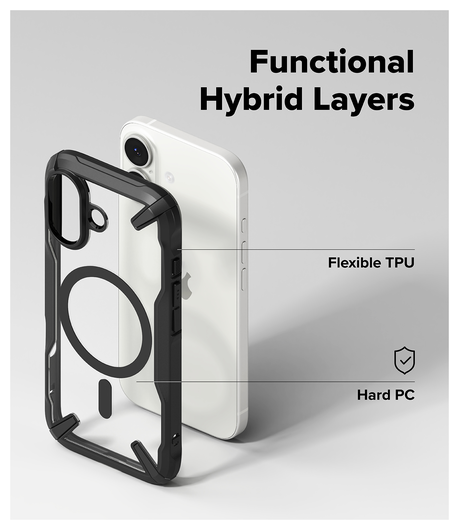 Ringke Fusion X Magnetic Apple iPhone 17 Hoesje MagSafe Zwart afbeelding 6