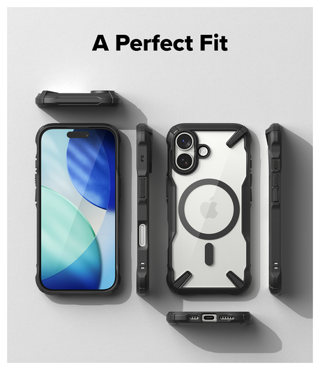Ringke Fusion X Magnetic Apple iPhone 17 Hoesje MagSafe Zwart afbeelding 9