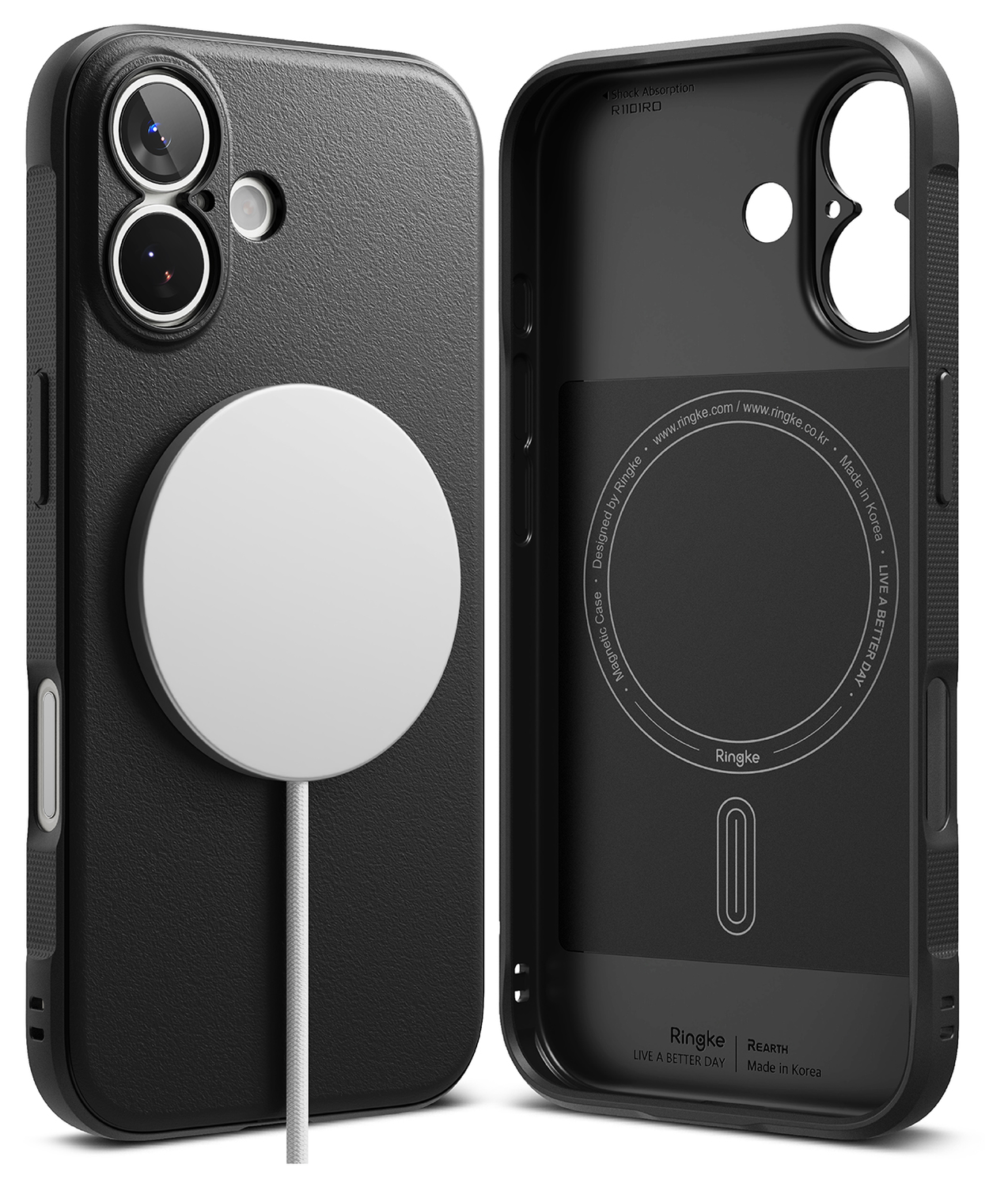 Ringke Onyx Magnetic Apple iPhone 17 Hoesje MagSafe Zwart afbeelding 2