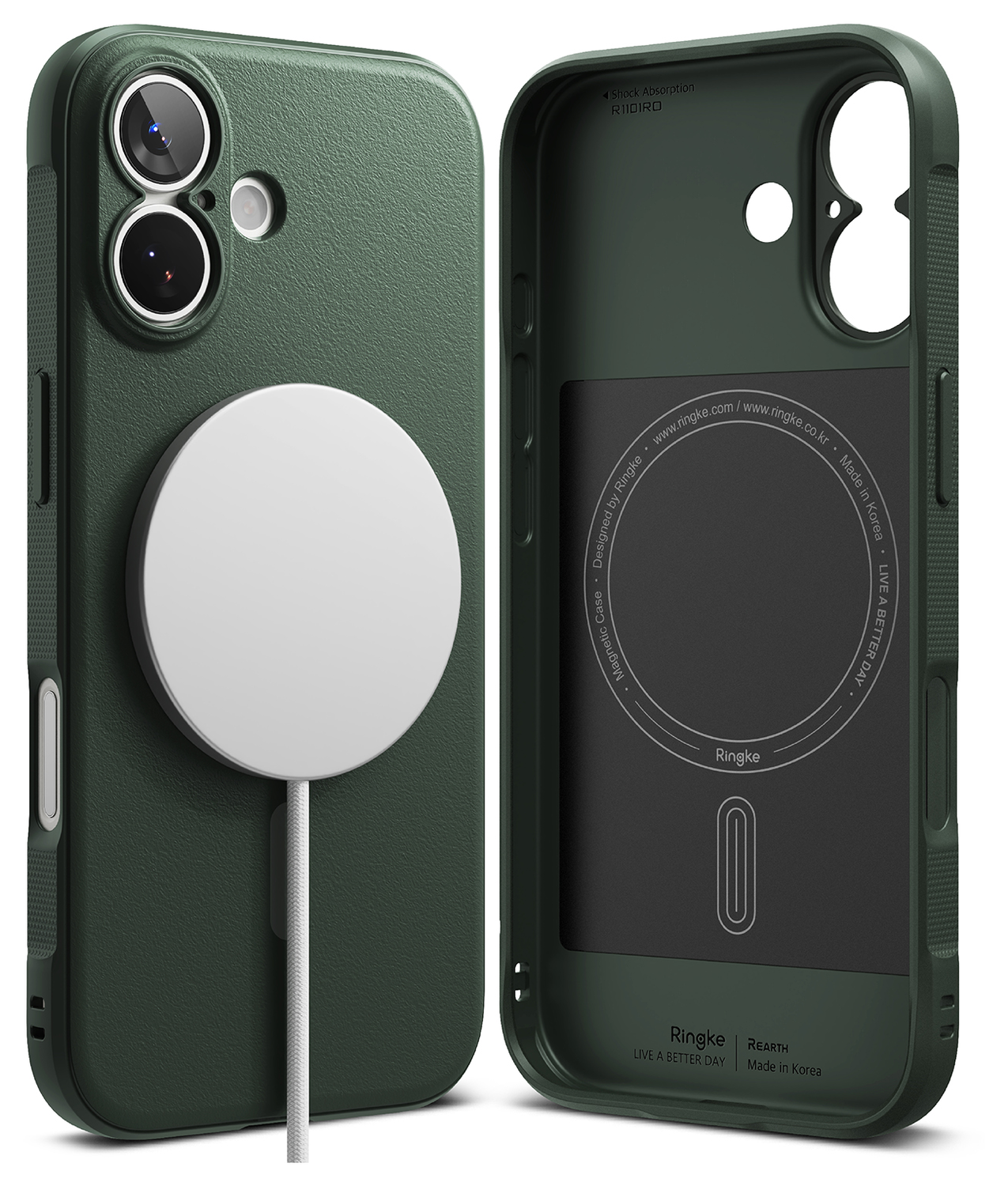 Ringke Onyx Magnetic Apple iPhone 17 Hoesje MagSafe Groen afbeelding 2