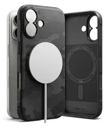 Ringke Onyx Magnetic Apple iPhone 17 Hoesje MagSafe Camo Zwart afbeelding