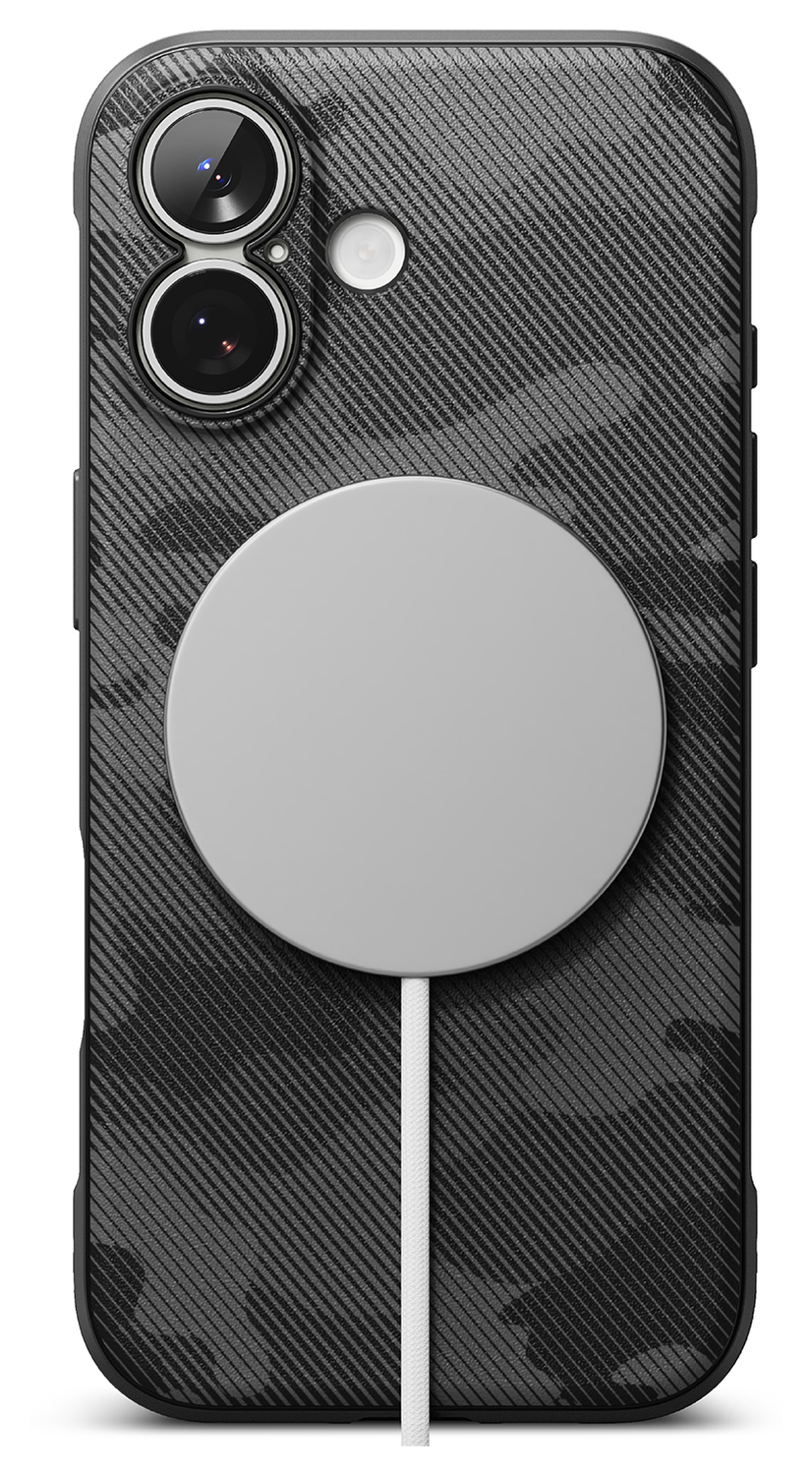 Ringke Onyx Magnetic Apple iPhone 17 Hoesje MagSafe Camo Zwart afbeelding 12