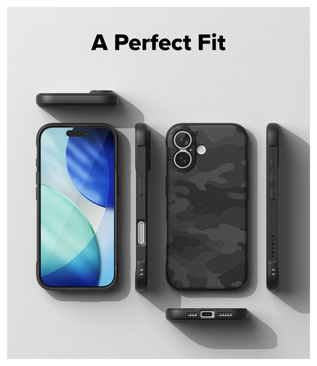 Ringke Onyx Magnetic Apple iPhone 17 Hoesje MagSafe Camo Zwart afbeelding 10