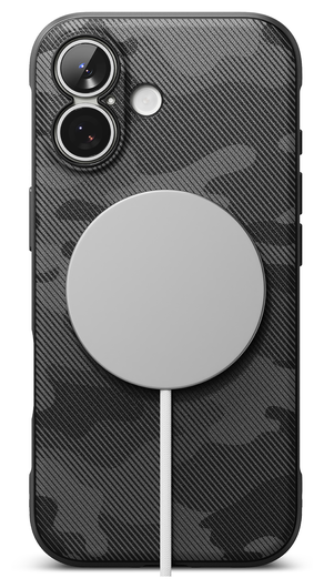 Ringke Onyx Magnetic Apple iPhone 17 Hoesje MagSafe Camo Zwart afbeelding 12