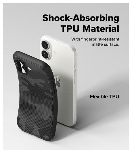 Ringke Onyx Magnetic Apple iPhone 17 Hoesje MagSafe Camo Zwart afbeelding 8