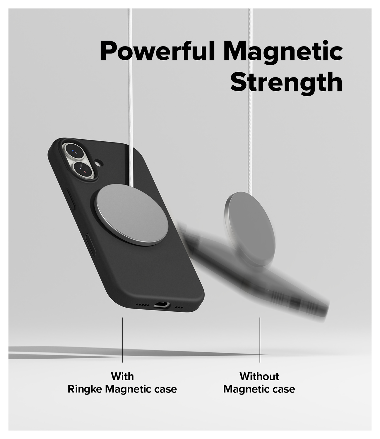 Ringke Silicone Magnetic Apple iPhone 17 Hoesje MagSafe Back Cover Zwart afbeelding 8