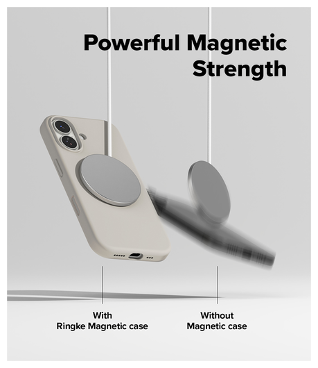 Ringke Silicone Magnetic Apple iPhone 17 Hoesje MagSafe Back Cover Beige afbeelding 8