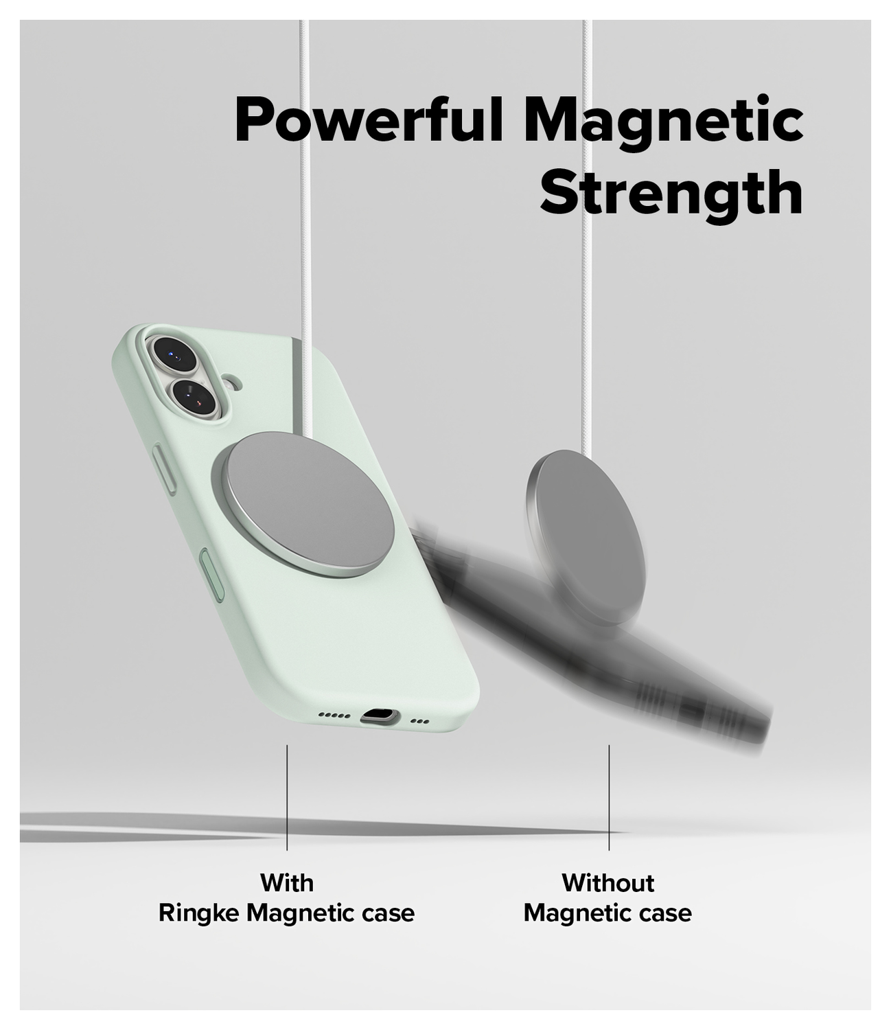 Ringke Silicone Magnetic Apple iPhone 17 Hoesje MagSafe Back Cover Mint afbeelding 7