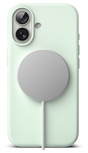 Ringke Silicone Magnetic Apple iPhone 17 Hoesje MagSafe Back Cover Mint afbeelding 11