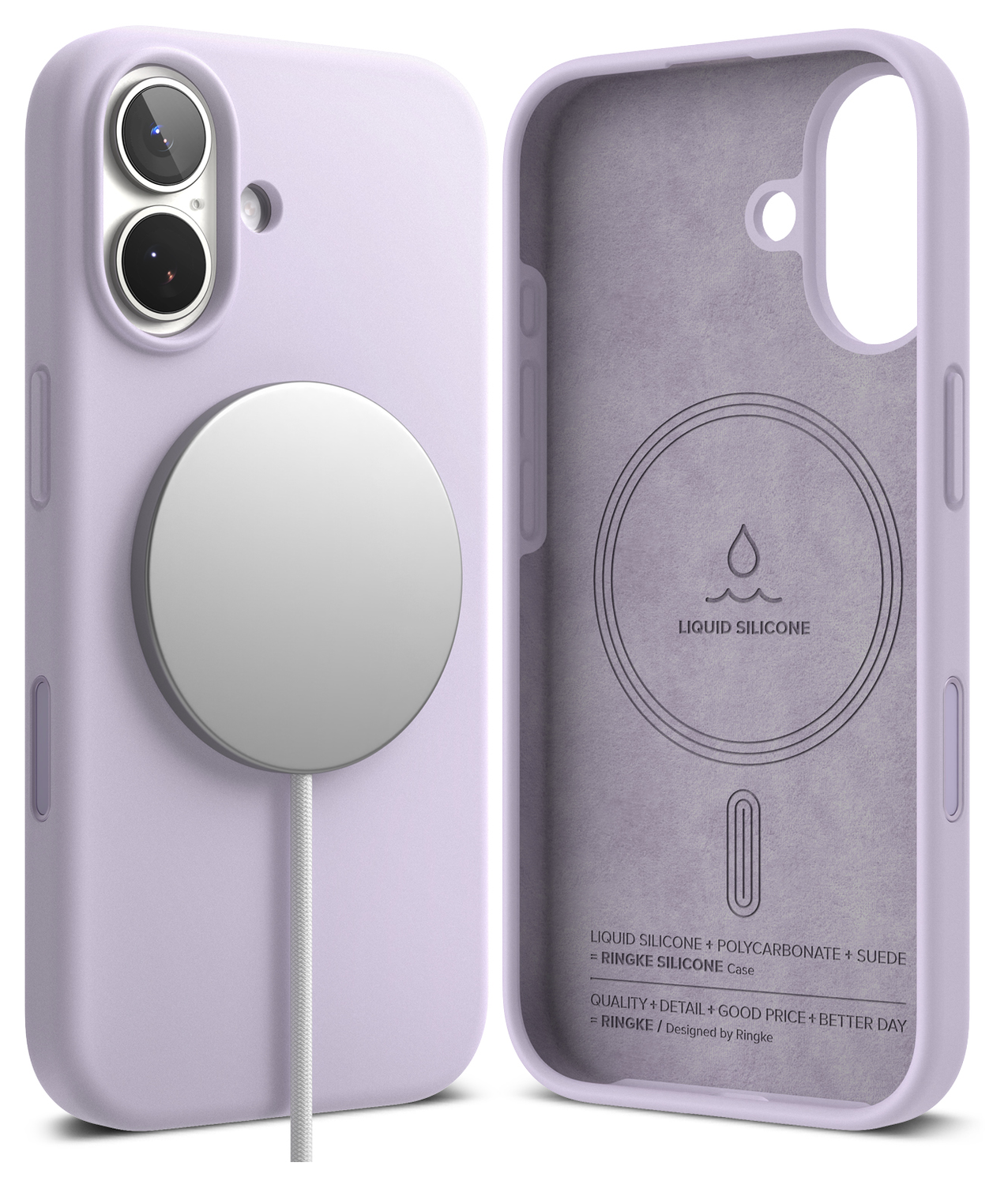 Ringke Silicone Magnetic Apple iPhone 17 Hoesje MagSafe Back Cover Paars afbeelding 10