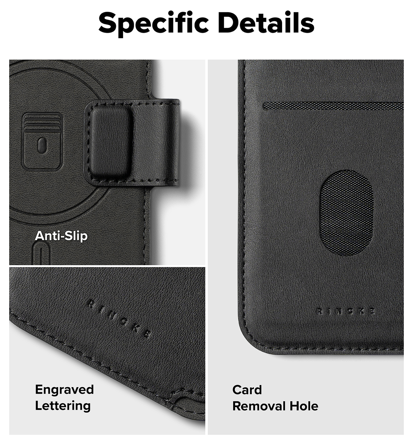 Ringke Folio Grip Wallet Magnetic Apple iPhone 17 Hoesje Zwart afbeelding 3