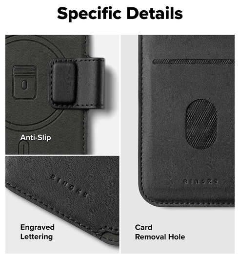 Ringke Folio Grip Wallet Magnetic Apple iPhone 17 Hoesje Zwart afbeelding 3