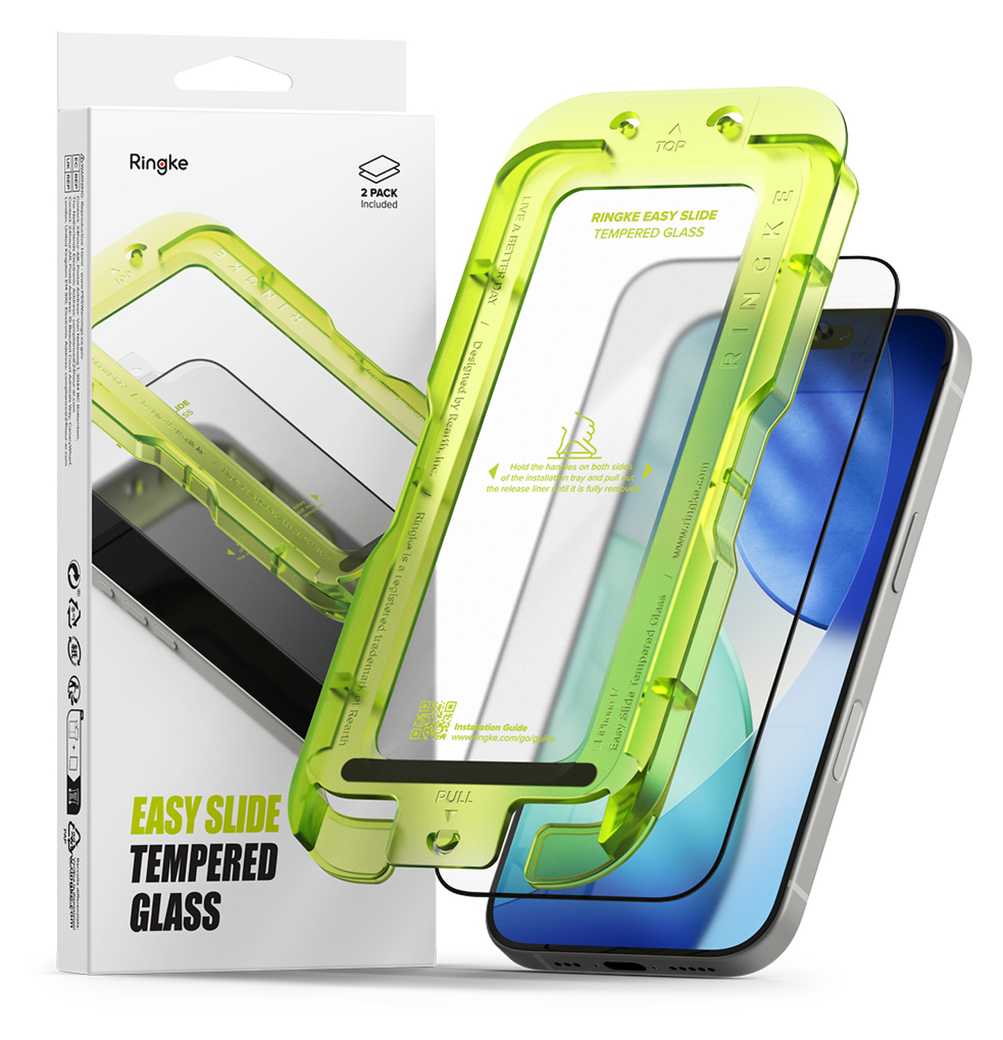 Ringke Easy Slide Apple iPhone 17 Screen Protector met Jig 2-Pack afbeelding 1