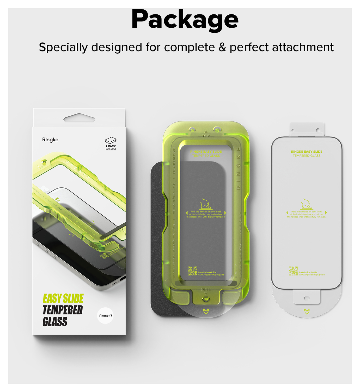 Ringke Easy Slide Apple iPhone 17 Screen Protector met Jig 2-Pack afbeelding 14
