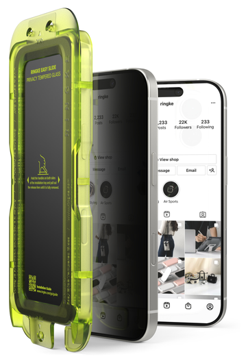 Ringke Easy Slide Privacy Glass iPhone 17 Screen Protector Jig 2-Pack afbeelding 2