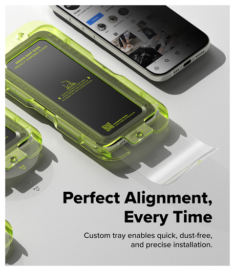 Ringke Easy Slide Privacy Glass iPhone 17 Screen Protector Jig 2-Pack afbeelding 4