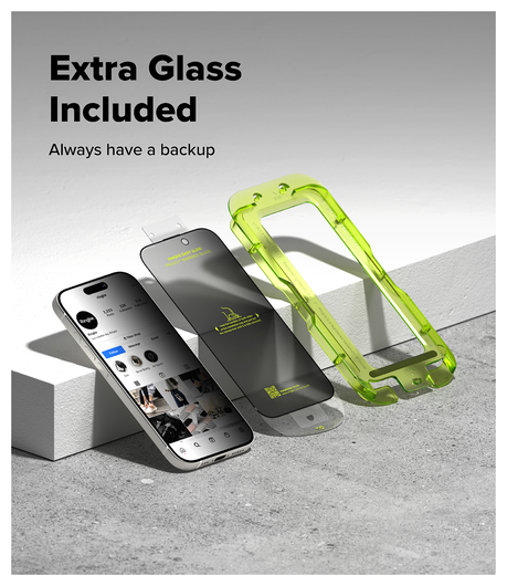 Ringke Easy Slide Privacy Glass iPhone 17 Screen Protector Jig 2-Pack afbeelding 9