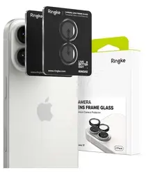 Ringke Frame Glass iPhone 17 Camera Protector Tempered Glass (2-Pack) afbeelding