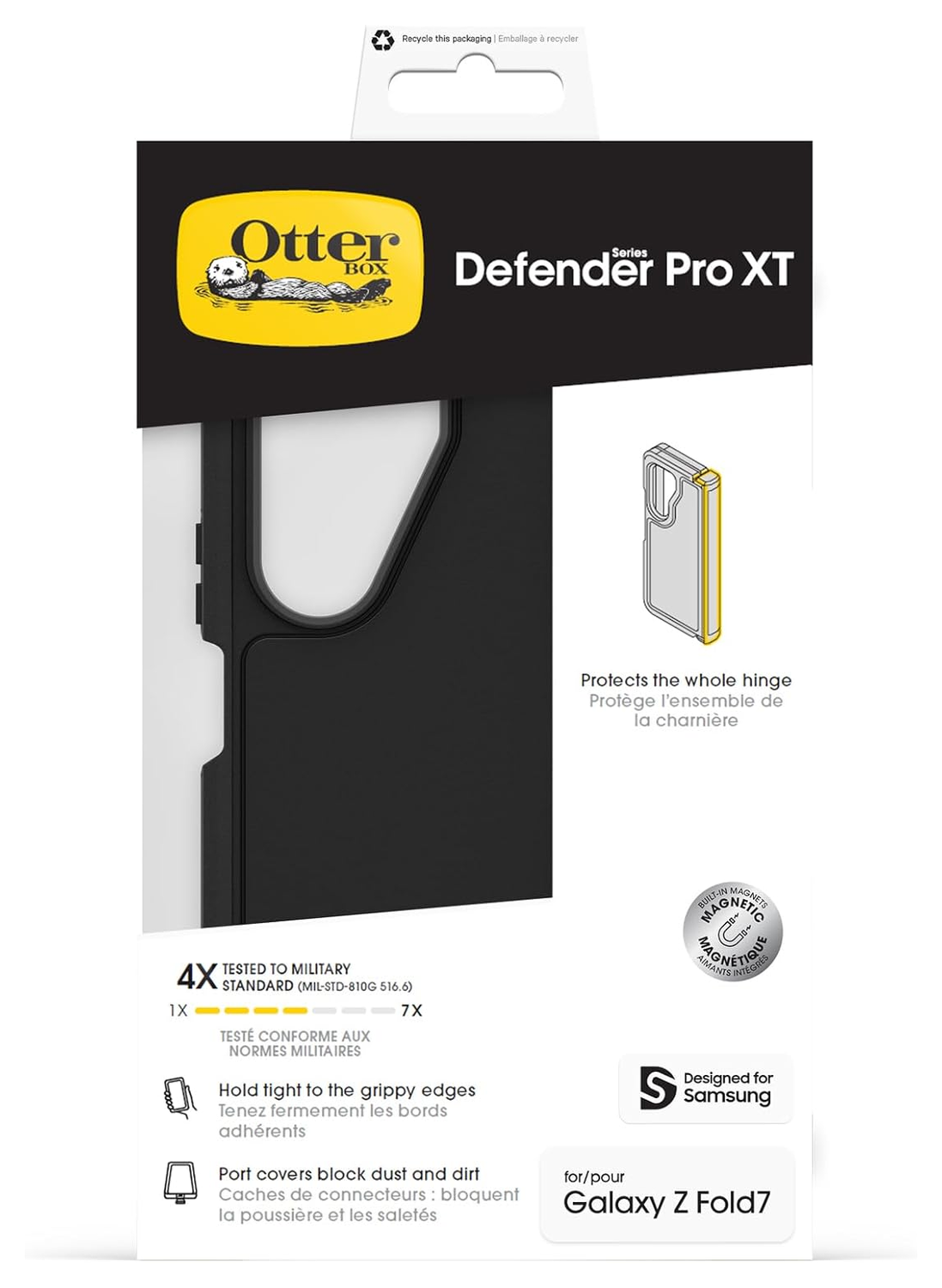 OtterBox Defender Pro XT Samsung Galaxy Z Fold 7 Hoesje MagSafe Zwart afbeelding 11