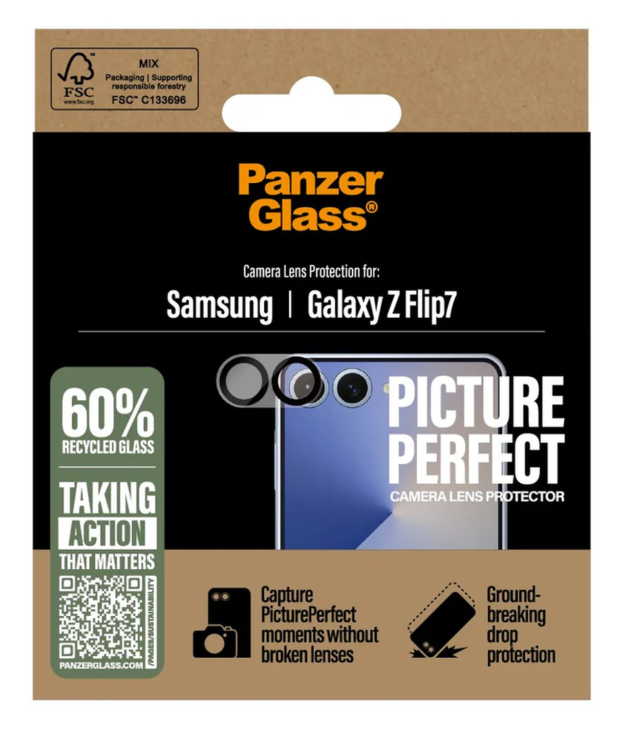 PanzerGlass PicturePerfect Samsung Galaxy Z Flip 7 Camera Protector Glas afbeelding 4