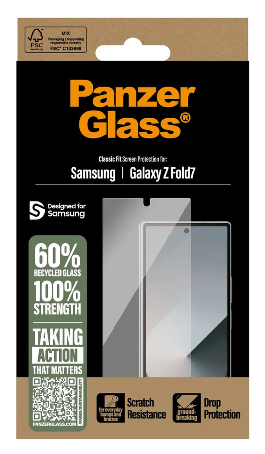 PanzerGlass Classic Fit Samsung Galaxy Z Fold 7 Screen Protector Tempered Glass afbeelding 4