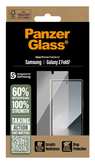 PanzerGlass Classic Fit Samsung Galaxy Z Fold 7 Screen Protector Tempered Glass afbeelding 4
