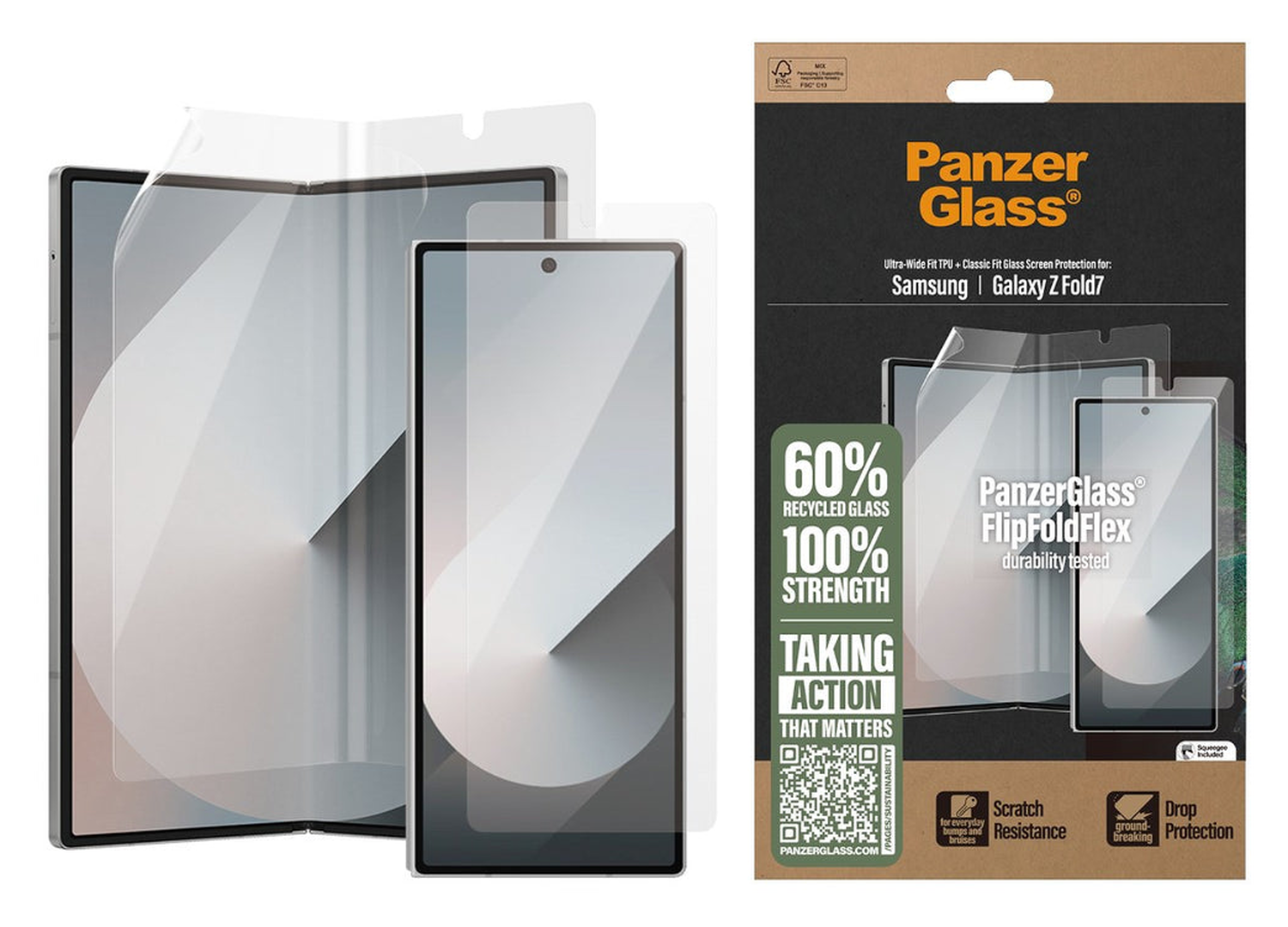 PanzerGlass Samsung Galaxy Z Fold 7 Screen Protector Case Friendly afbeelding 1