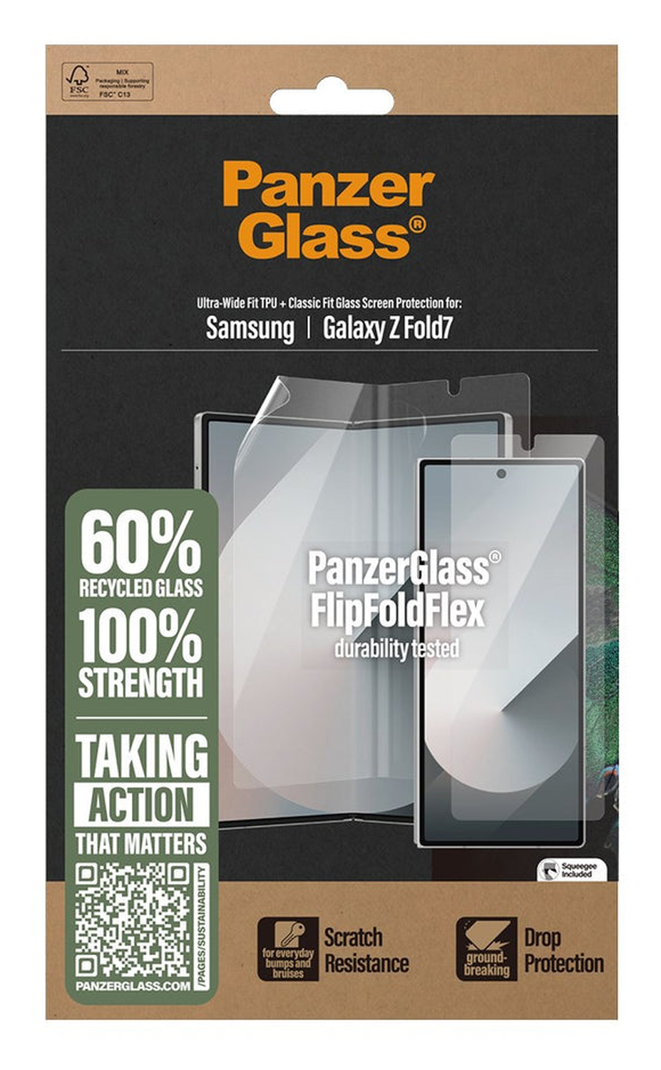 PanzerGlass Samsung Galaxy Z Fold 7 Screen Protector Case Friendly afbeelding 3