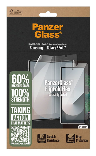 PanzerGlass Samsung Galaxy Z Fold 7 Screen Protector Case Friendly afbeelding 3