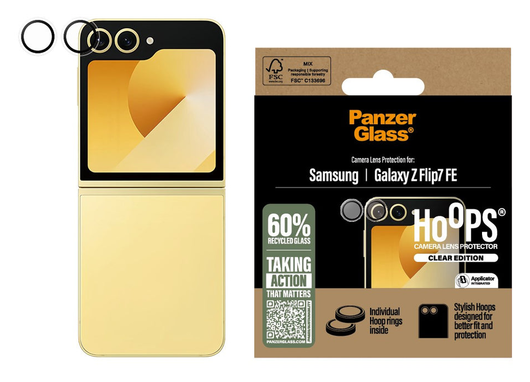 PanzerGlass Hoops Rings Samsung Galaxy Z Flip 7 FE Camera Lens Protector Glas afbeelding 1