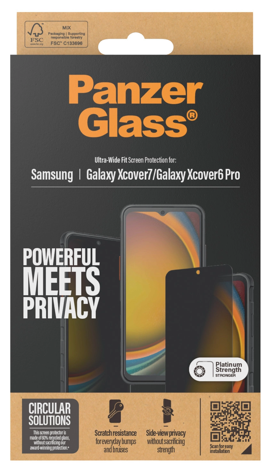 PanzerGlass Ultra-Wide Samsung Galaxy Xcover 7 / 6 Pro Privacy Glass afbeelding 2