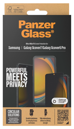 PanzerGlass Ultra-Wide Samsung Galaxy Xcover 7 / 6 Pro Privacy Glass afbeelding 2