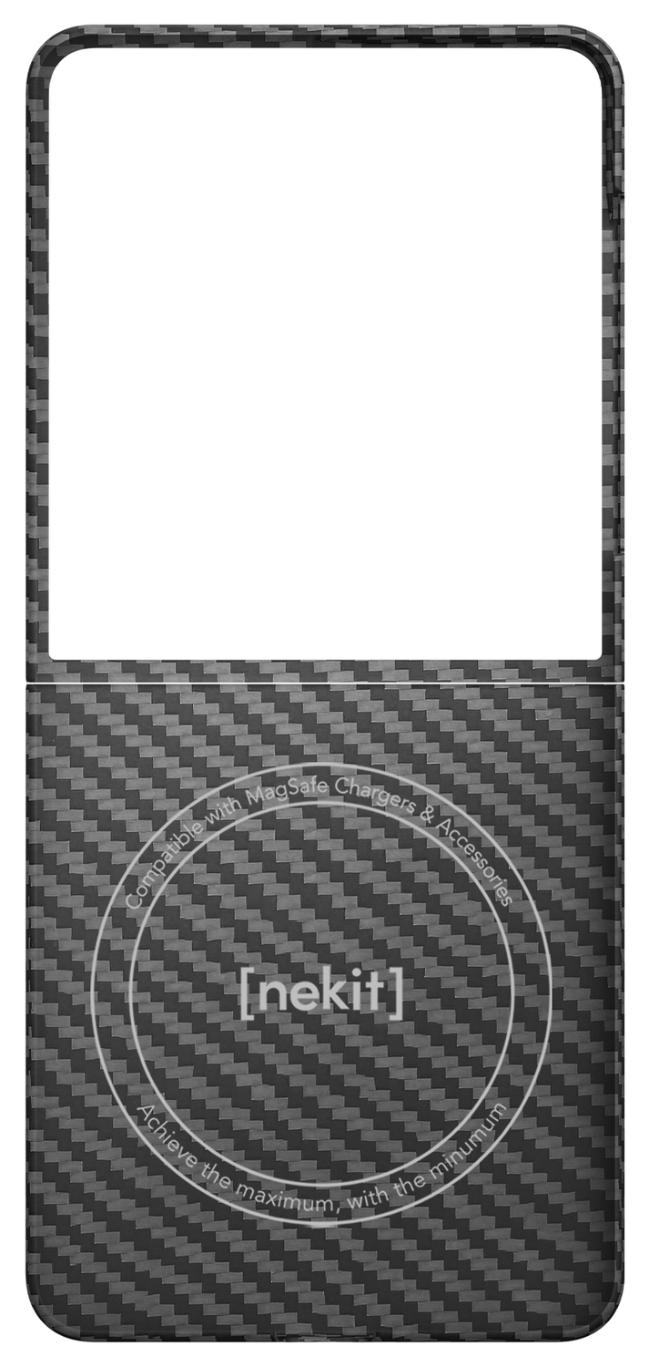 NEKIT Fiber Samsung Galaxy Z Flip 7 Hoesje MagSafe / Qi2 Back Cover Dun Zwart afbeelding 10