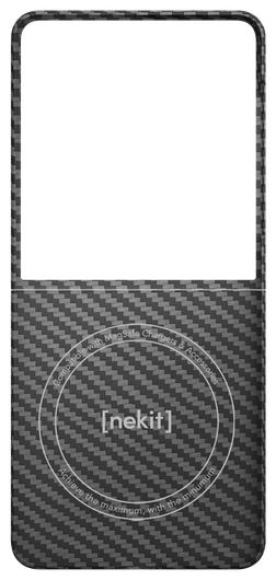 NEKIT Fiber Samsung Galaxy Z Flip 7 Hoesje MagSafe / Qi2 Back Cover Dun Zwart afbeelding 10