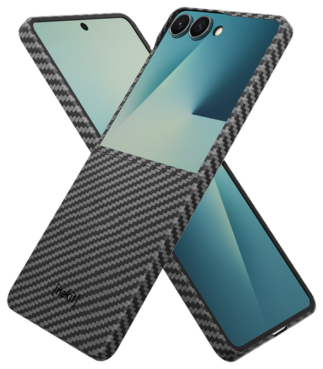 NEKIT Fiber Samsung Galaxy Z Flip 7 Hoesje MagSafe / Qi2 Back Cover Dun Zwart afbeelding 2