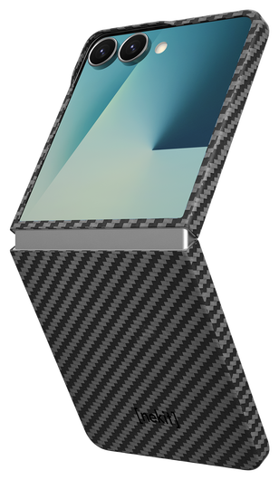 NEKIT Fiber Samsung Galaxy Z Flip 7 Hoesje MagSafe / Qi2 Back Cover Dun Zwart afbeelding 5