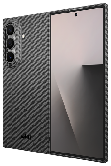 NEKIT Fiber Samsung Galaxy Z Fold 7 Hoesje MagSafe Kevlar Back Cover Dun Zwart afbeelding 9