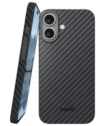 NEKIT Fiber Apple iPhone 17 Hoesje MagSafe Kevlar Back Cover Dun Zwart afbeelding