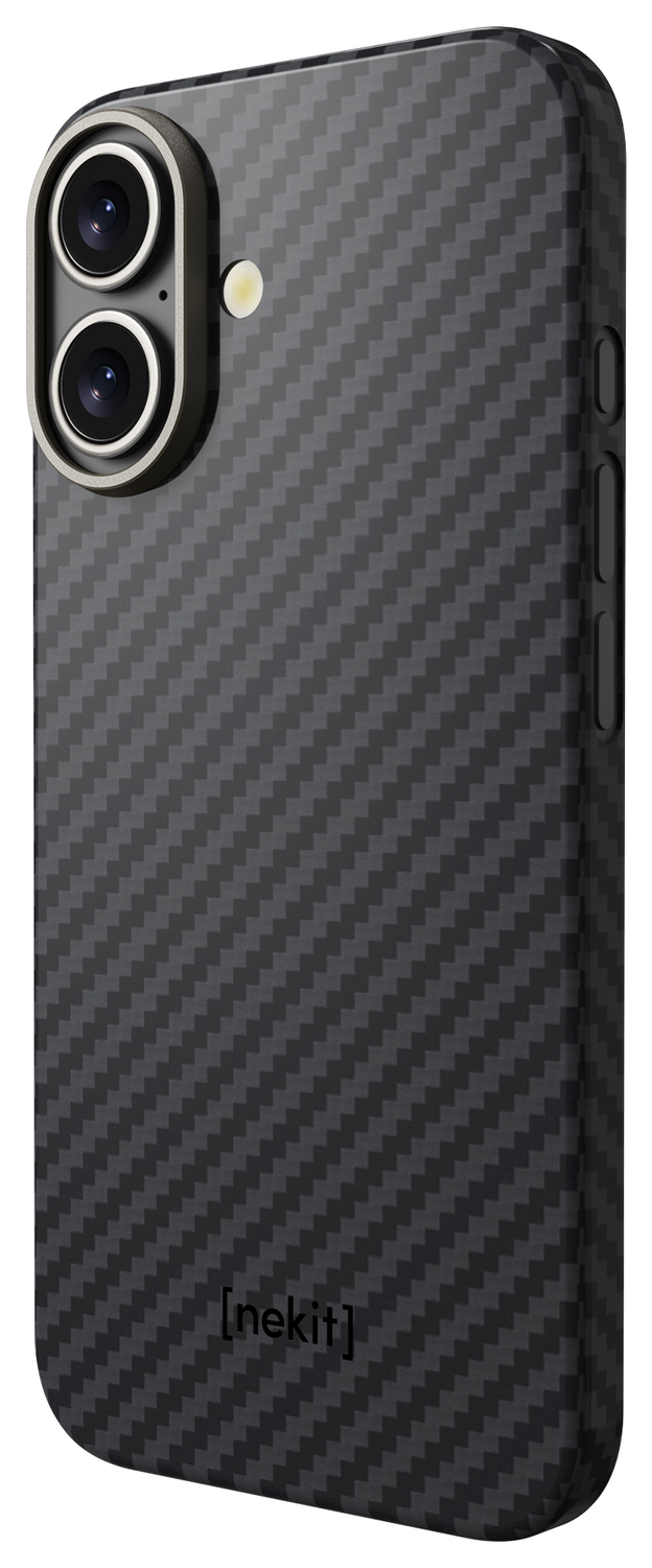 NEKIT Fiber Apple iPhone 17 Hoesje MagSafe Kevlar Back Cover Dun Zwart afbeelding 13