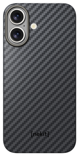 NEKIT Fiber Apple iPhone 17 Hoesje MagSafe Kevlar Back Cover Dun Zwart afbeelding 12
